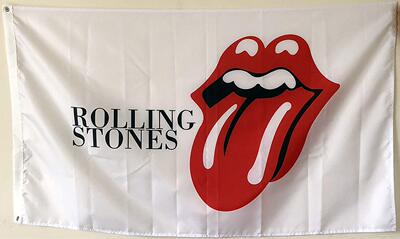 2But ROLLING STONES FLAG BANNER WHITE 亚马逊 WISH EBAY热卖
