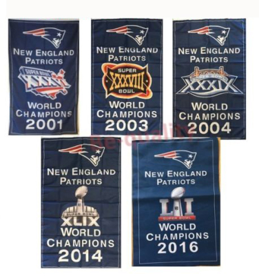 NFL爱国者球队冠军旗New England Patriots Champions Flag