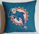 外贸球队迈阿密海豚球迷抱枕Miami Dolphins pillowcase