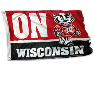 外贸货源UW Badgers ON WISCONSIN Flag亚马逊WISH EBAY热卖