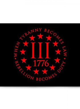 2But Three 3% Percenter Rebellion Tyranny亚马逊 WISH EBAY热