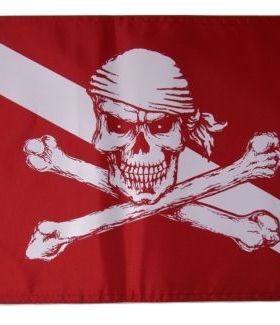 外JR Pirate Diver Down Skull Crossbones Flag亚马逊WISH EBAY