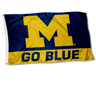 外贸货源Michigan Wolverines Go Blue Flag亚马逊WISH EBAY热卖