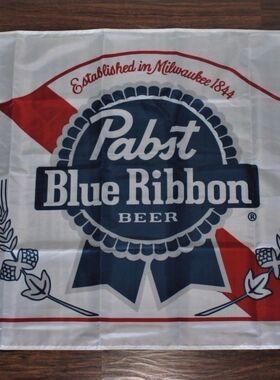 外帕布斯特蓝带啤酒Pabst Blue Ribbon Beer Flag亚马逊WISH EBAY
