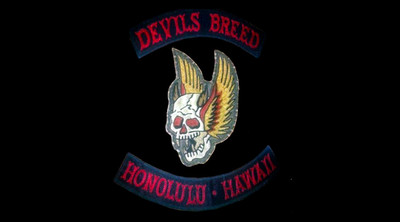 外贸Devils Breed Motorcycle Club Patch  Motto Colors FLAG