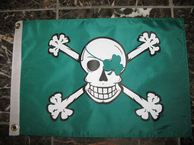 外贸货Shamrock Irish Pirate Patch Nylon Flag亚马逊WISH EBAY