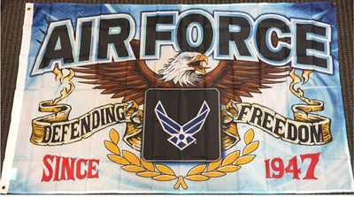 US American Military Defending Freedom Proud Hanging Flag