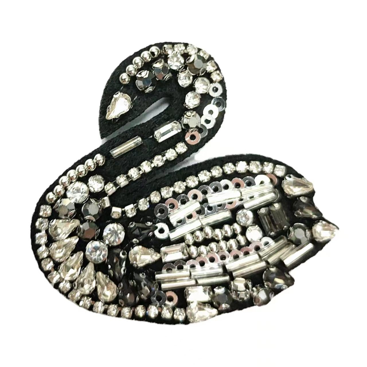 刺绣布贴电脑绣花章时尚DIY黑色天鹅衣服装饰补丁贴服装辅料,纺织面料/辅料/配套,布贴/刺绣徽章,淘宝优惠券,粉丝福利购,淘宝优惠卷