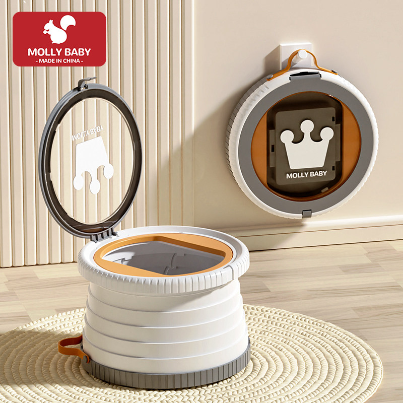 莫丽雅儿童外出折叠小马桶便携式尿壶小孩男女宝宝旅游车载坐便器