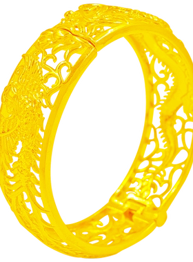 镀黄金女士镂空暗扣新娘礼物手镯