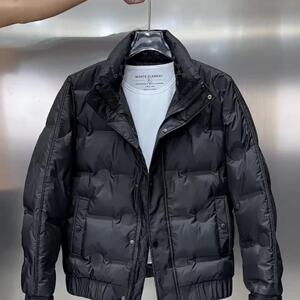 冬季轻薄羽绒服男2023新款韩版立领修身简约百搭短款加厚保暖外套