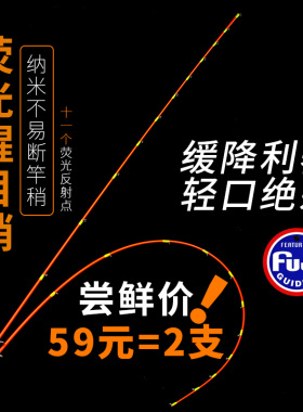 筏钓竿稍筏竿竿稍纳米玻纤超醒目超灵敏微铅软尾伐钓杆 桥筏竿稍