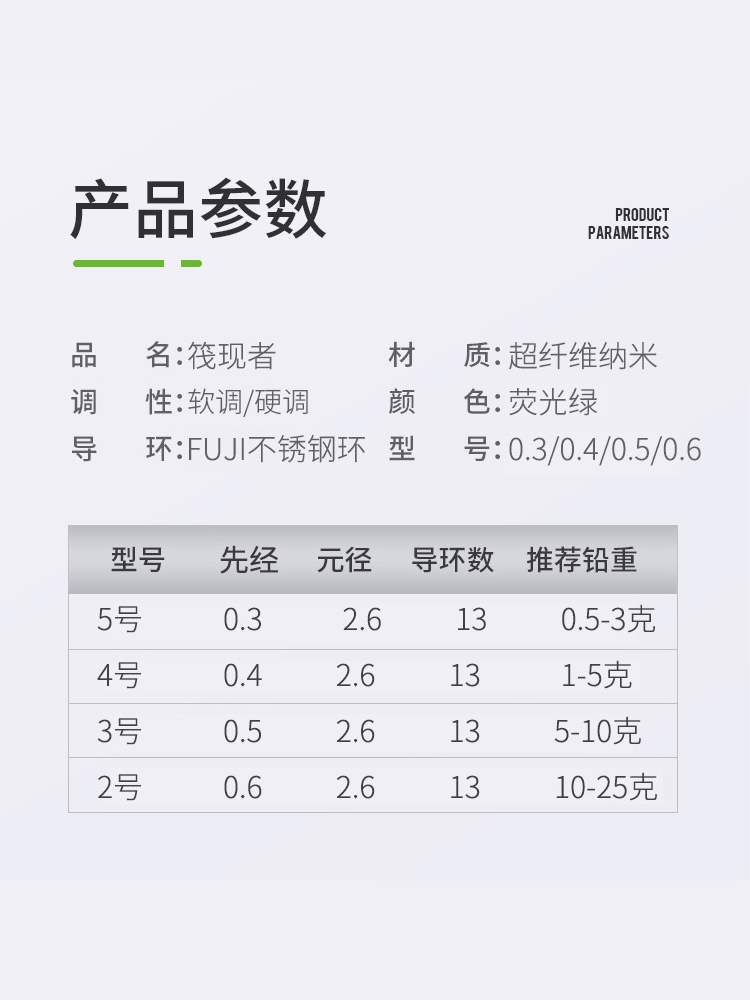 筏竿竿稍玻纤软尾纳米实心不易断阀杆笩钓竿桥筏竿硬尾微铅高灵敏