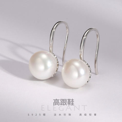 佰色传情淡水珍珠高跟鞋耳饰