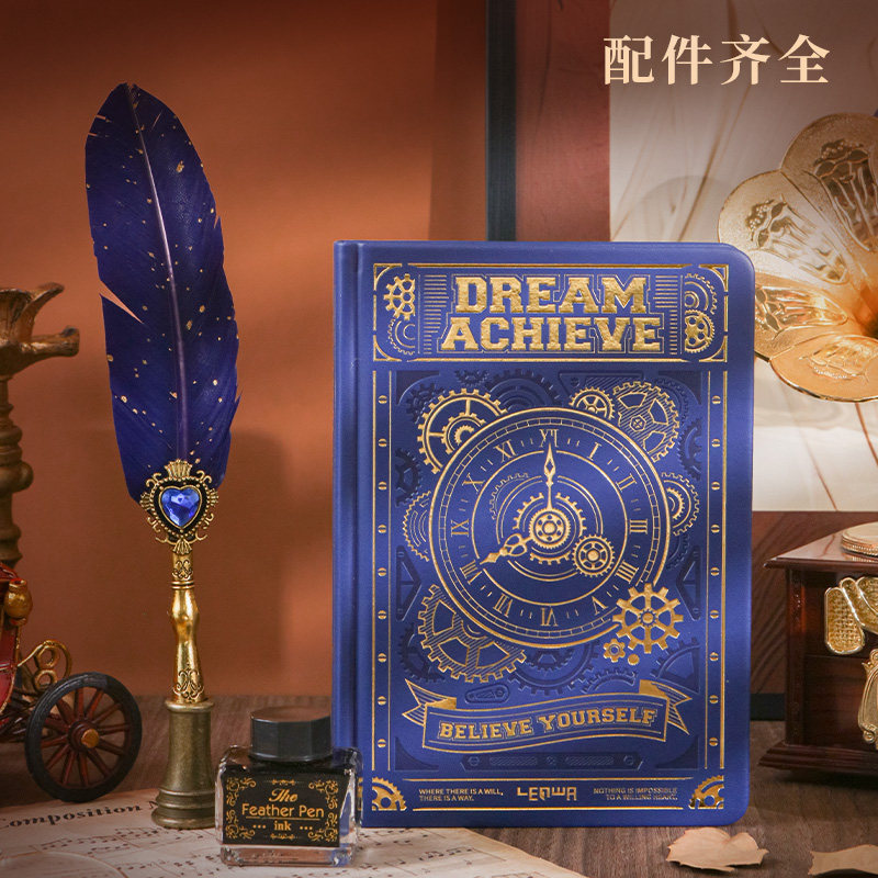 联华文具高考毕业仪式感礼物欧式复古风羽毛笔套装手账笔记本子创意学生儿童生日礼物送老师同学毕业伴手礼