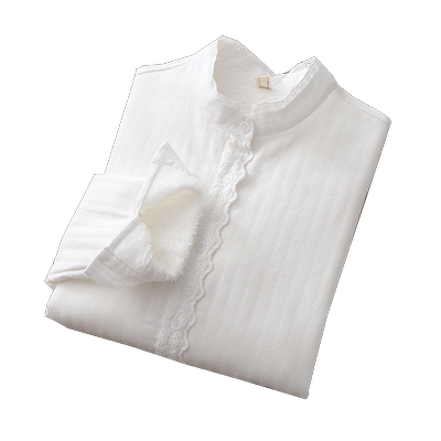 长袖纯棉衬衣立领韩版宽松