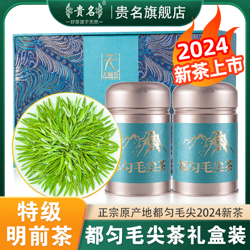 贵州都匀毛尖特级绿茶2024新茶明前云雾春茶嫩芽浓香型茶叶礼盒装-封面