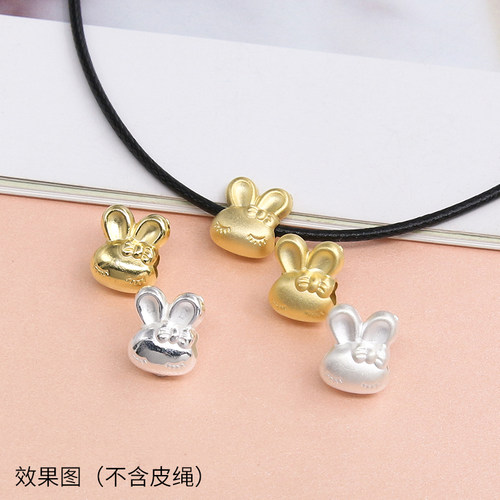 S925纯银立体本命年小兔子
