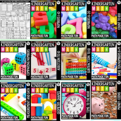 kindergarten Math Fun幼儿园英语数学启蒙0-100练习作业纸电子版