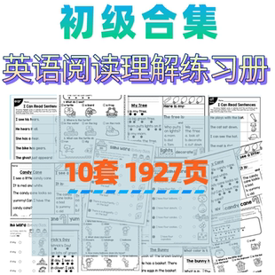 英语自然拼读初级阅读理解练习册题电子版高频词英文短文阅读理解