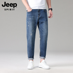 水洗休闲长裤 吉普美式 宽松直筒潮牌春秋季 男2026新款 子 复古牛仔裤