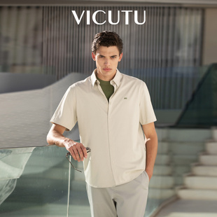 衬衫 衬衣夏季 男士 凉爽商务休闲百搭半袖 穿搭 夏季 VICUTU威可多短袖