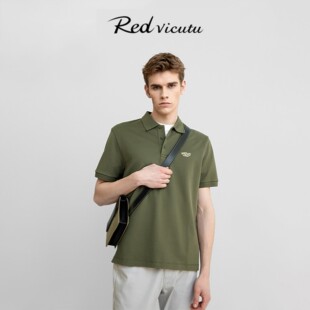 VICUTU威可多短袖T恤男弹力舒适时尚Polo领休闲修身百搭半袖
