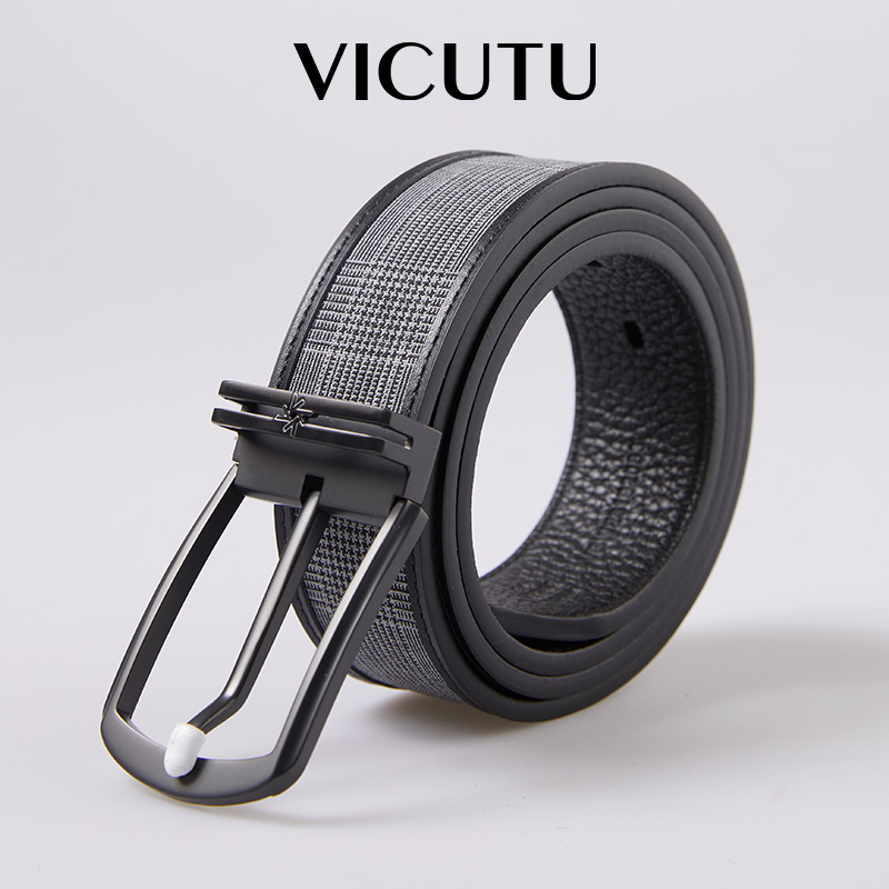 时尚典雅亲王格商务牛皮裤腰带