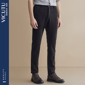 VICUTU 商务百搭亲肤条绒保暖直筒长裤 威可多休闲裤 男春秋新款
