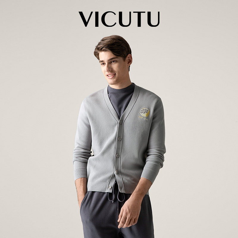 男士针织开衫VICUTU/威可多