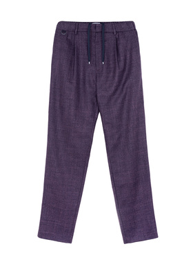 AGNONA FW 男士深紫色休闲西裤