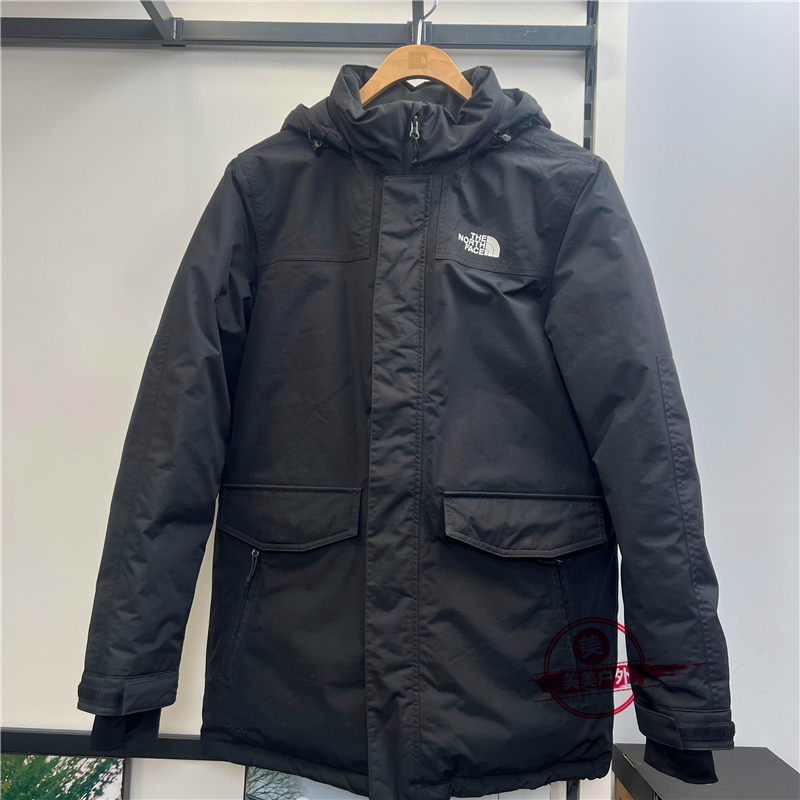 TheNorthFace北面羽绒服男士户外550蓬连帽鹅绒中长款外套4U81