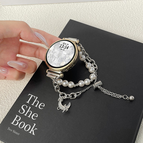 女生星月珍珠链psnld华为gt4表带