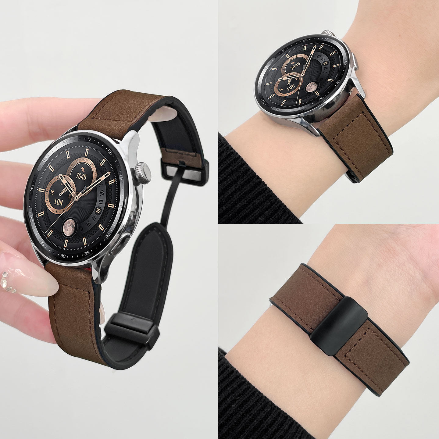 小米watchs5手表带疯马皮psnld图片