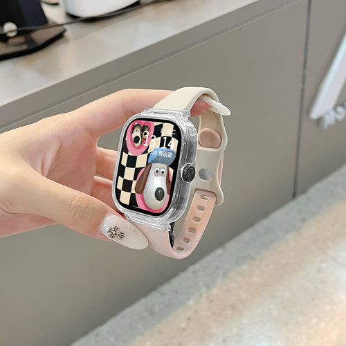 适用小米红米watch4/5表带液态硅胶Redmi watch3/2/1代智能运动手表带创意ins风小蛮腰蝴蝶扣男女生配件表带