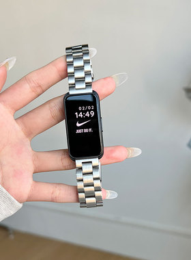 适用Keep手环B4表带B4 lite智能运动手环B4腕带金属双心三珠米兰磁吸keepb5个性商务