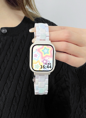 psnld适用红米watch6/5/4表带新款三株树脂小米手环9pro/8pro智能腕带女生小米redmi3/2/1运动青春版表带时尚