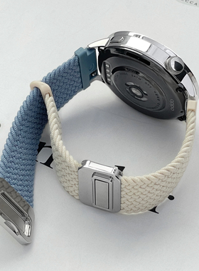 适用小米watchs4表带尼龙编织回环磁吸s4sport小米手表s3/s2智能手表链女生color2运动夏天时尚透气防水41mm