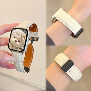 款 psnld适用华为Fit3表带watch 时尚 new 替换带保护壳 fit2智能运动Fit4手表皮质荔枝纹fit磁吸男女生fit3夏季