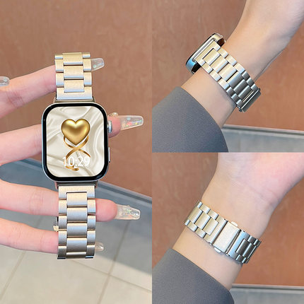 psnld适用于华为fit3表带fit4金属watchfit2三株不锈钢fit智能运动watch Fit3新款替换手表带new/雅致/时尚款