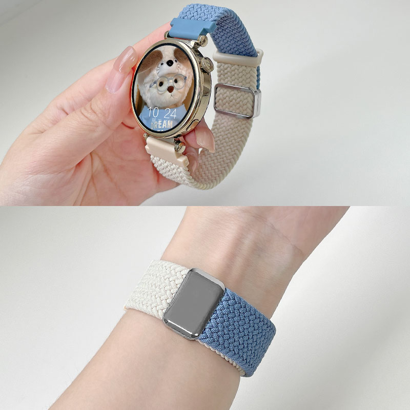 适用OPPO watch X2mini手表带新款编织磁吸oppo手表watchx2手表链尼龙透气3pro夏天se女士专用watch2/1腕带