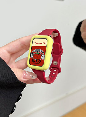 适用华为手环watch Fit3/2表带fit3撞色fit4反扣硅胶华为watch fit2手腕带男女生创意watch fit一代替换带