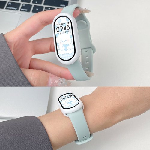 一体硅胶psnld小米手环9/8表带