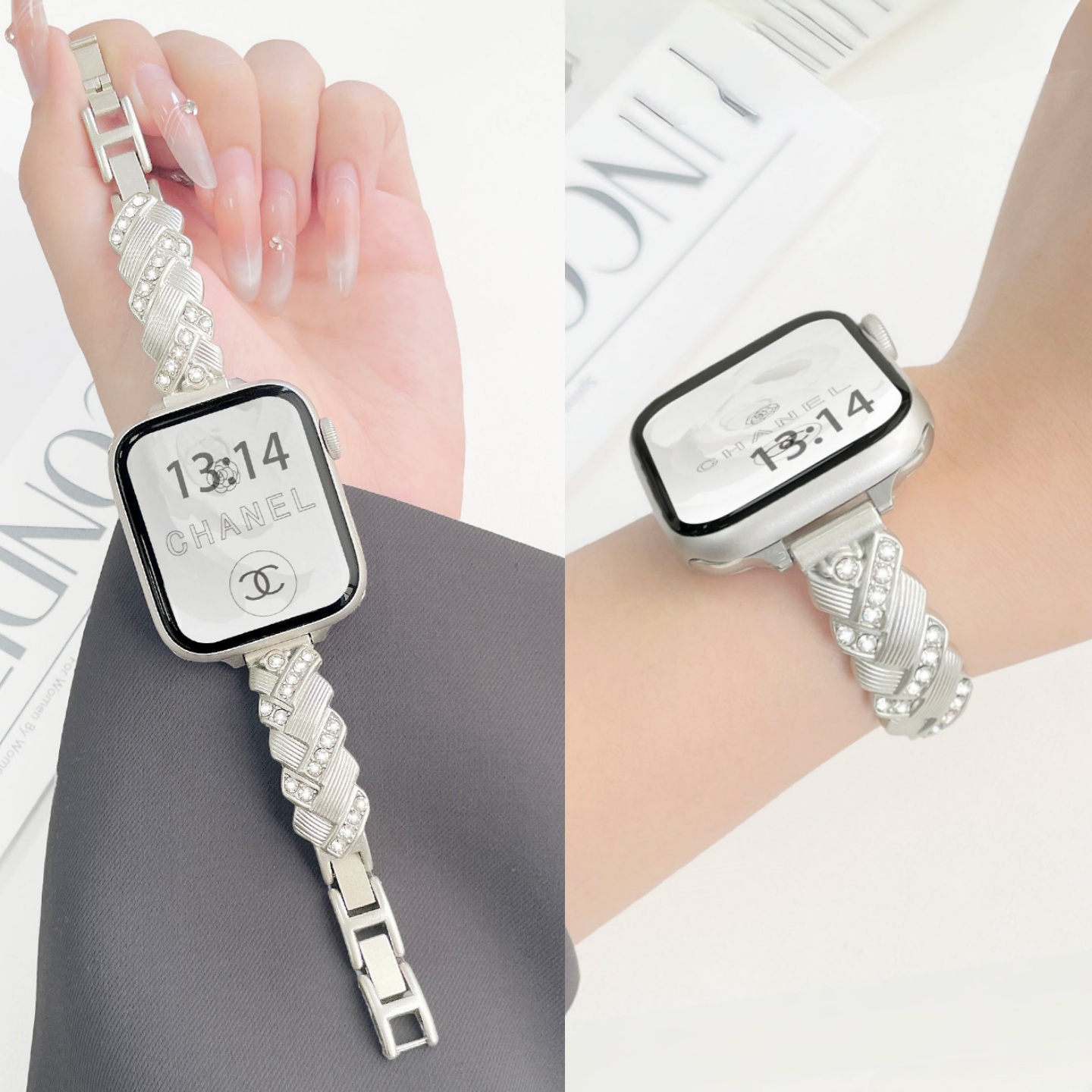 适用红米watch5表带表链新款闪钻手镯红米redmiwatch4手表带小米9pro腕带女士8pro夏天watch3智能2运动高级感