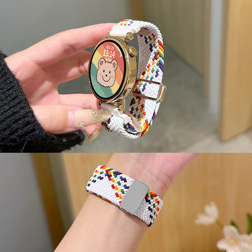 适用OPPO watch X2mini手表带尼龙编织磁吸oppowatchx2女款智能4pro运动3pro新款watchse手表替换2/1代腕带