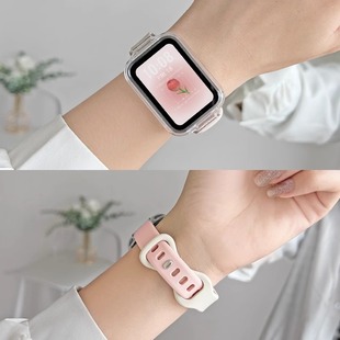 透气手环带男女生个性 适用小米手环8 7pro表带硅胶智能运动手表八七代pro腕带NFC通用9pro手环替换带创意新款