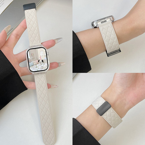 皮纹硅胶磁吸psnld红米watch表带