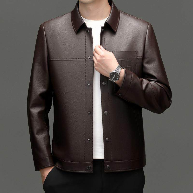 冬6658-C季档绵羊皮衣男高士翻领克外套防风夹机车皮皮衣休闲爸爸,男装,皮衣,淘宝优惠券,粉丝福利购,淘宝优惠卷