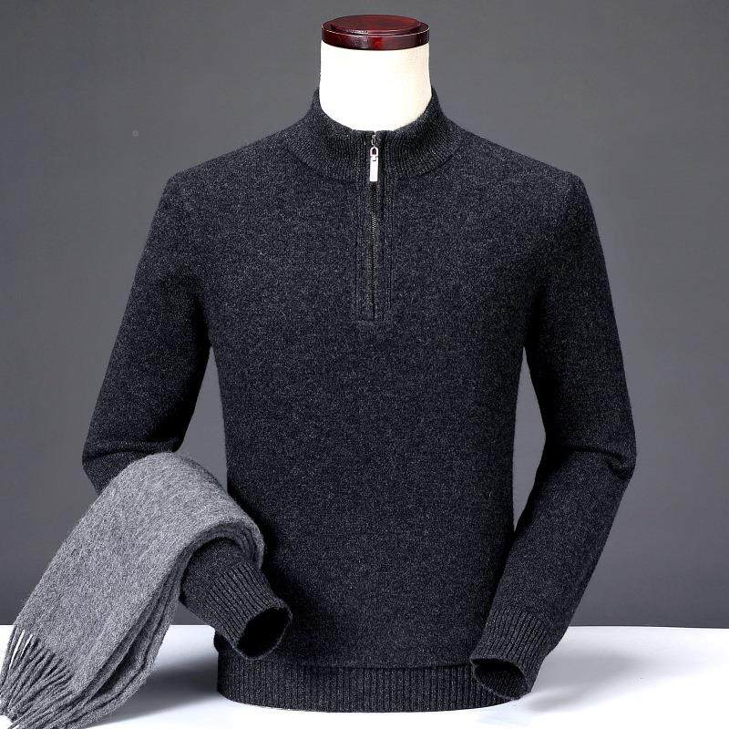 冬季男衫士羊绒衫针中5706-YA年休闲拉领时尚加厚款纯色链织羊毛,男装,羊绒套衫,淘宝优惠券,粉丝福利购,淘宝优惠卷