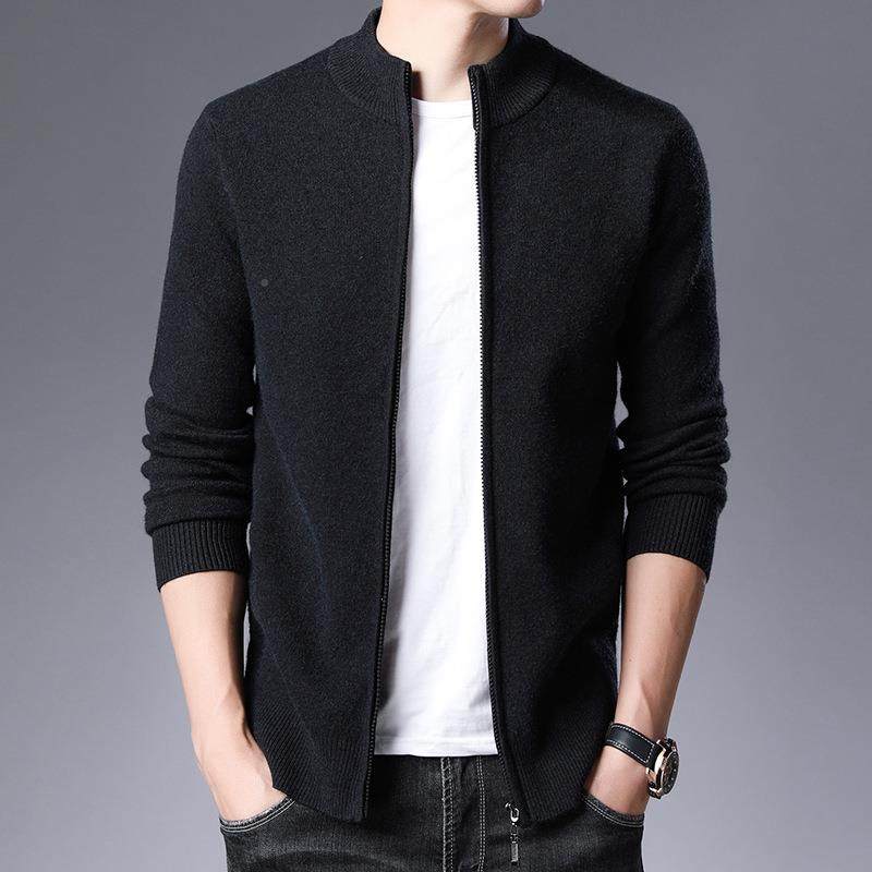 冬季男士外套秋冬新款链青年韩中版休闲羊针26-19877织拉开毛衫毛,男装,羊绒套衫,淘宝优惠券,粉丝福利购,淘宝优惠卷